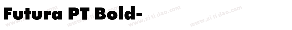 Futura PT Bold字体转换
